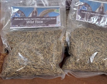 Authentic Wild Rice - 1 Pound Native Harvested - Minnesota Lake and River Rice - Free Shipping