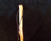 43 Inch Beautiful Dark Diamond Willow Walking Stick - Anishinaabe Carved - Free Shipping