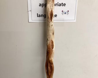 63 Inch Hand Carved Diamond Willow Hiking Staff - Anishinaabe/Ojibwe Artisan
