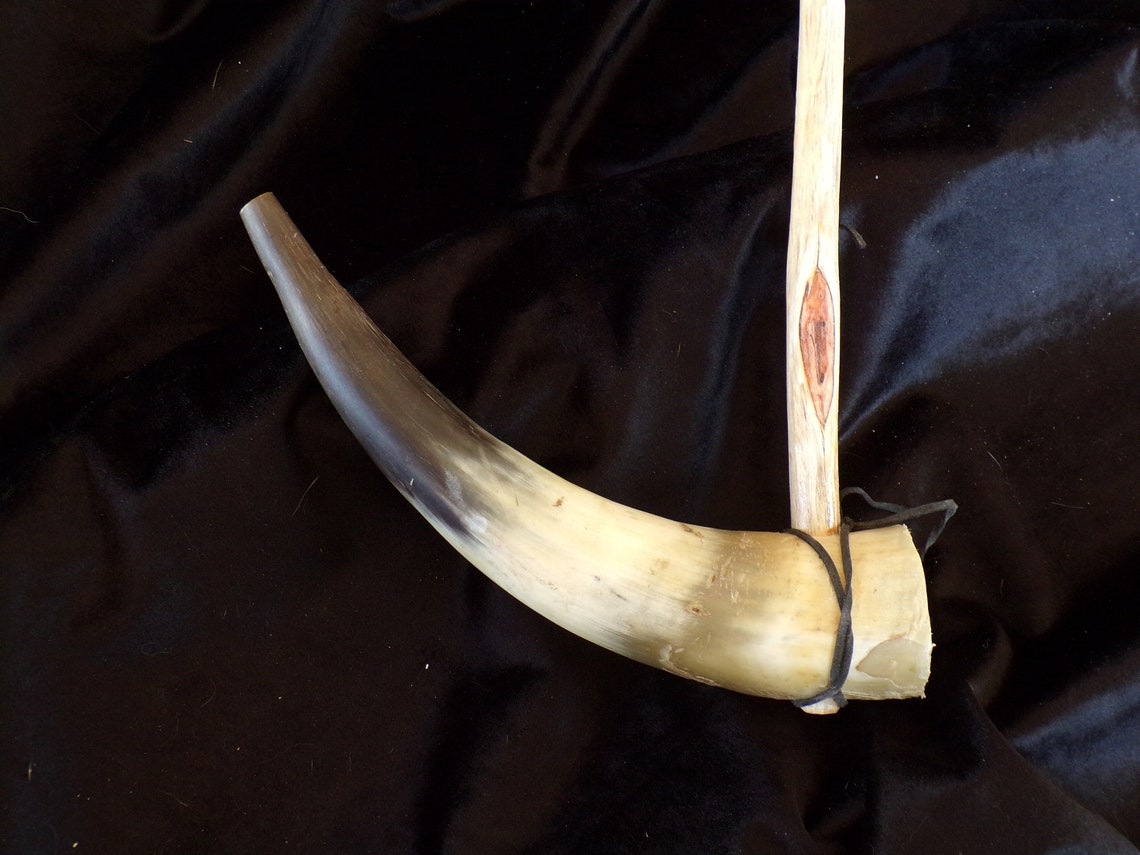 Ojibwe/anishinaabe Crafted Horn Rattle Bob Butcher Original Etsy