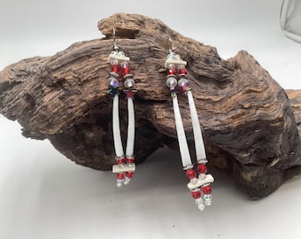 Hand Beaded Earrings: Anishinaabe/Ojibwe Beadwork