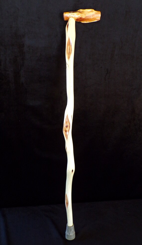 Hand Carved Diamond Willow Cane: Ojibwe Artisan Dreamcatcher  display picture 1