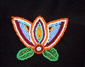 Traditional Ojibwe/Anishinaabe Framed Floral Beadwork