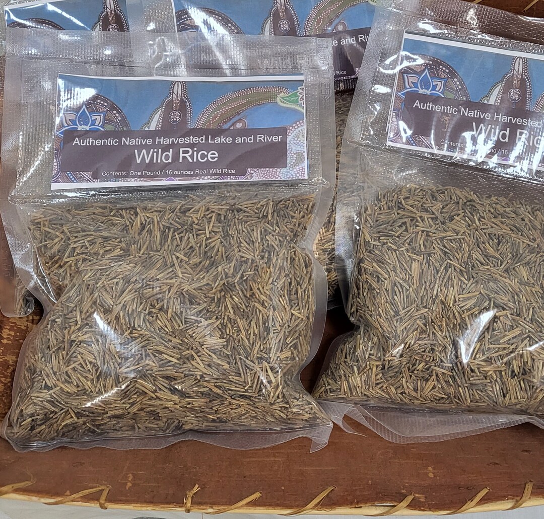 Authentic Wild Rice 1 Pound Native Harvested Minnesota Lake and River