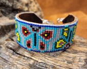 Authentic Hand Loom Beaded Butterfly Bracelet - Anishinaabe/ Ojibwe Made - Free Shipping