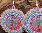 Original Design Beaded  Earrings - Ojibwe/Anishinaabe Made - Free Shipping