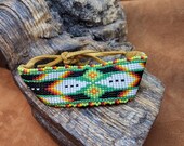 Authentic Hand Made Loom Beaded Bracelet - Anishinaabe/ Ojibwe Made - Free Shipping