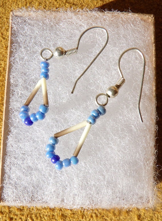 Porcupine Quill Earrings Choice of Colors Authentic Ojibwe Etsy