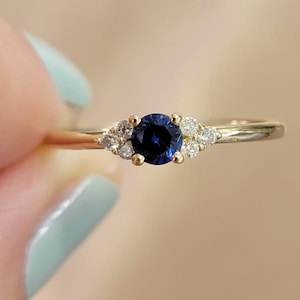 White gold cheap ring sapphire