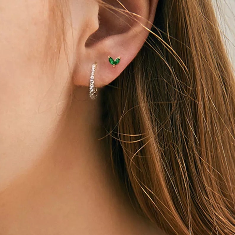 Birthstone Studs Tiny Studs Ruby Earrings Emerald Earrings Black Diamond Stud Earrings Gemstone Stud Earrings 14k Solid Gold Earrings