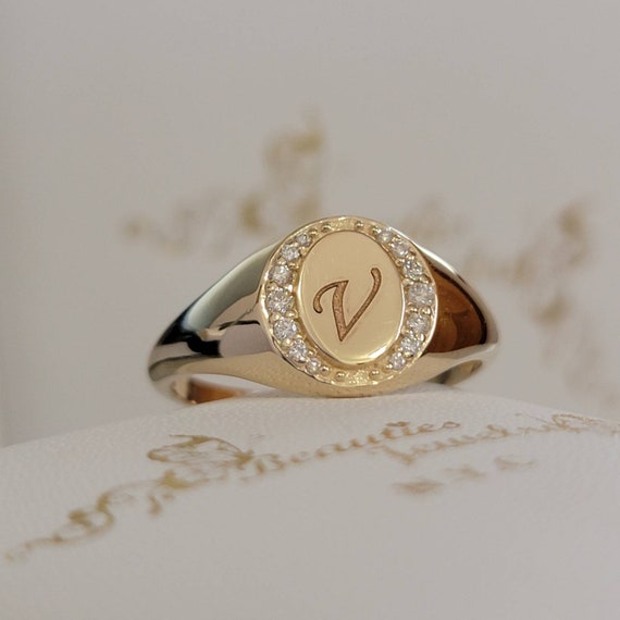 Golden V Letter Brass Ring, Adjustable at Rs 45/piece in Gurugram | ID:  2852576535212