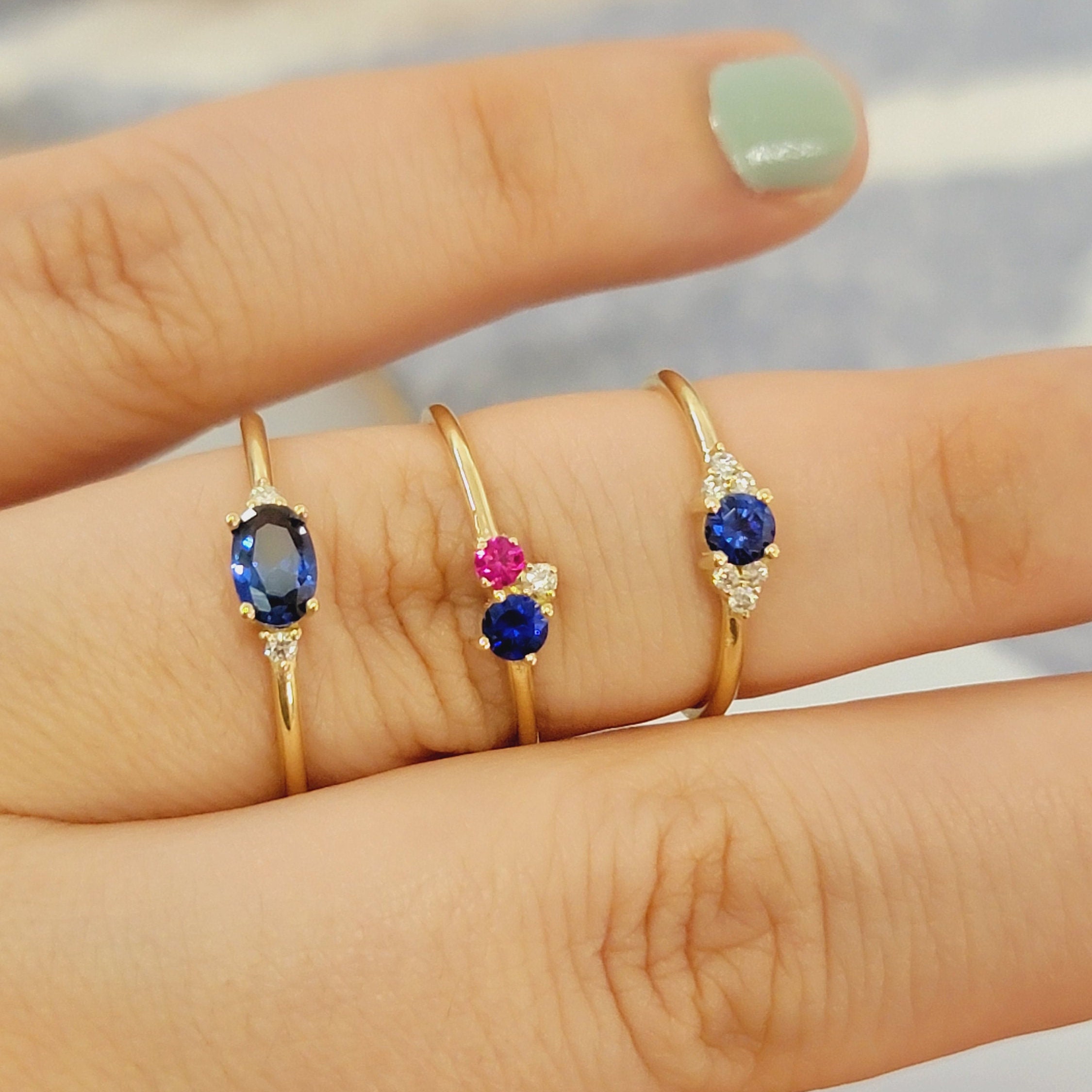 Bague Saphir Impérial & Diamants | Maroc
