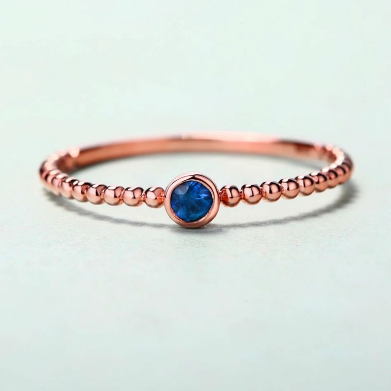 Birthday Gift Dainty Rings 14k Rose Gold Rings 14k Solid Gold Ring Ruby Ring Stackable Rings Precious Stone Ring Birthstone Ring