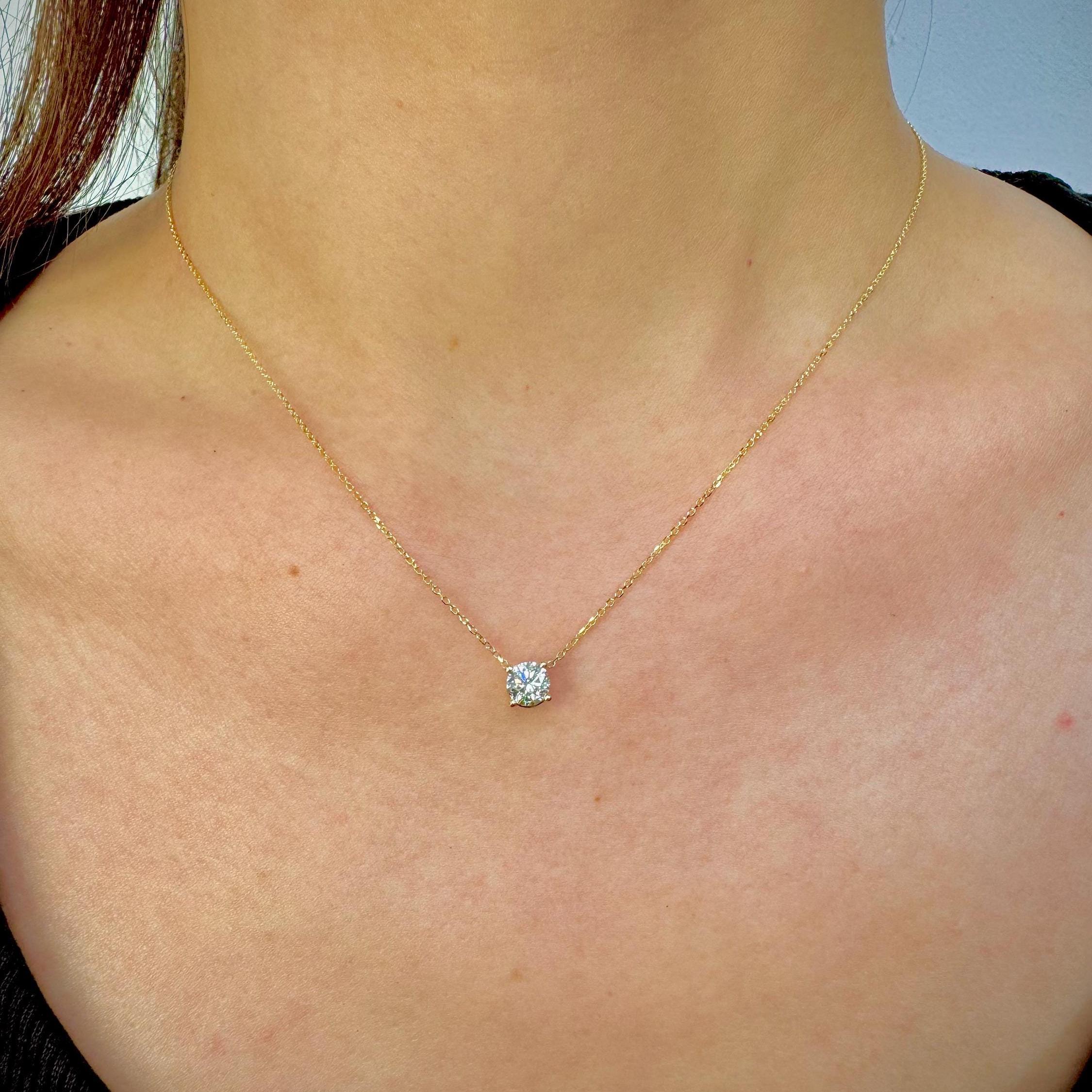 Pendentif En Or 14 Carats 585 – Or Jaune Et Blanc Avec Diamant 0,09 Ct – Pureté SI, Couleur H – Neuf étiqueté