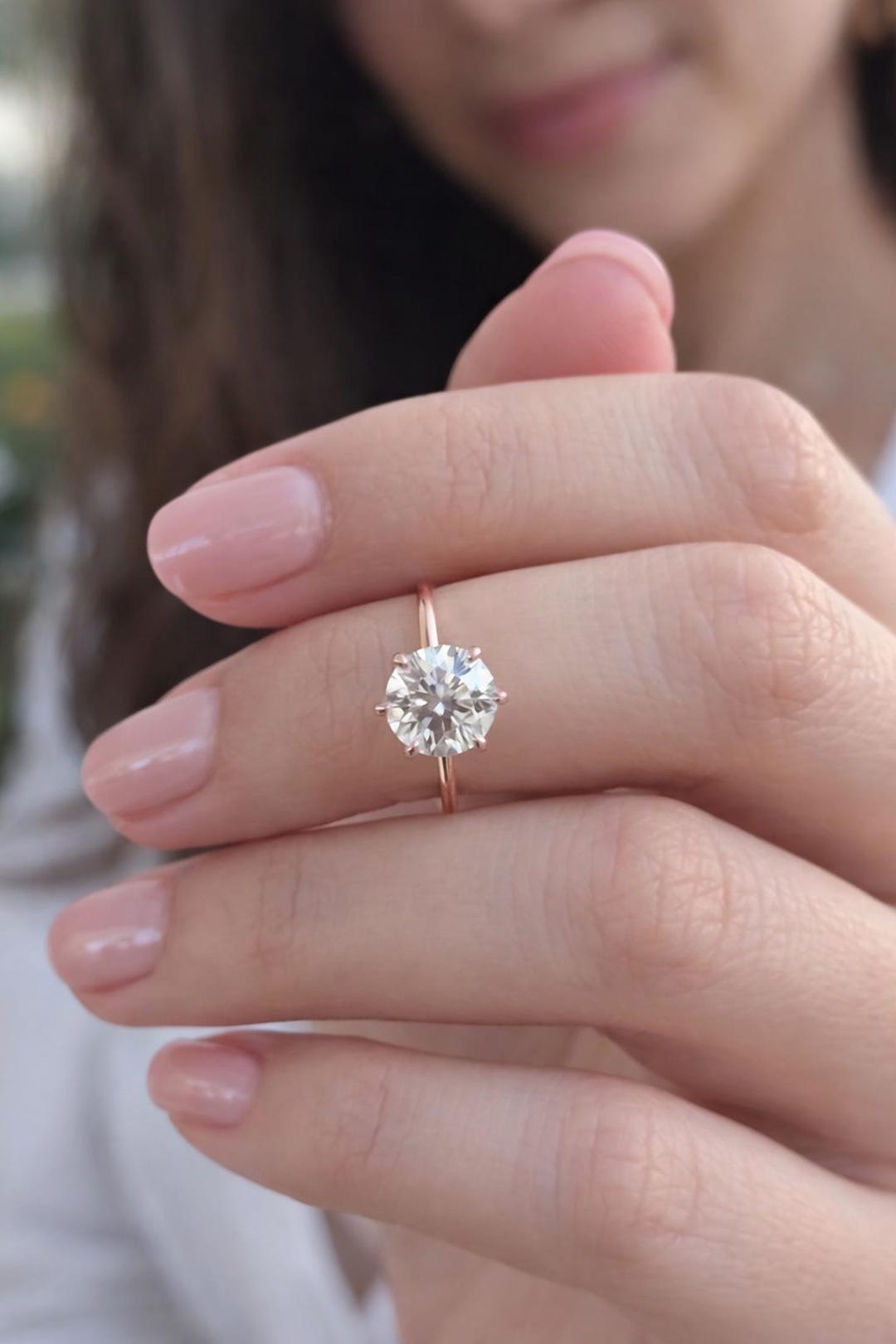 2 Carat Lab Grown Diamond Solitaire Engagement Ring, 14k Gold - Etsy