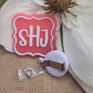 Personalized Badge Reel 7, Interchangeable, Nurse Badge Reel, Professional Id Badge, Cute Badge Reel, Square-ish, Ships out next day