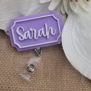 Personalized Badge Reel 6,Interchangeable, Nurse Badge Reel, Professional Id Badge, Cute Badge Reel, rectangle, Ships out next day