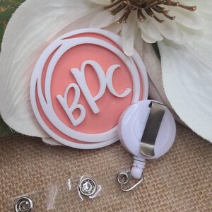 Personalized Badge Reel 2, Interchangeable, Nurse Badge Reel, Professional Id Badge, Cute Badge Reel, Inner Circle, 3D, Ships out next day