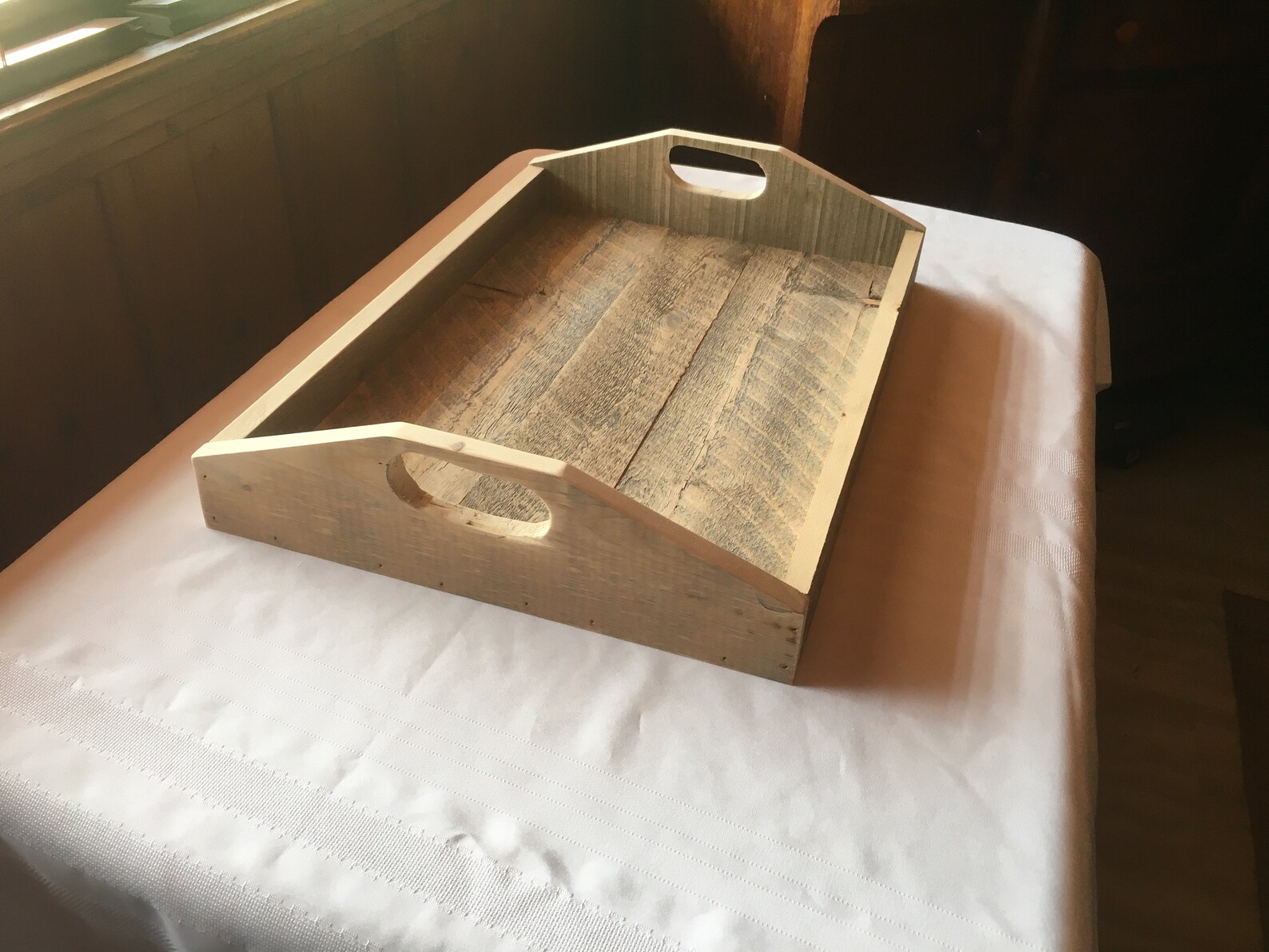 Reclaimed Pallet Wood Serving Tray Etsy