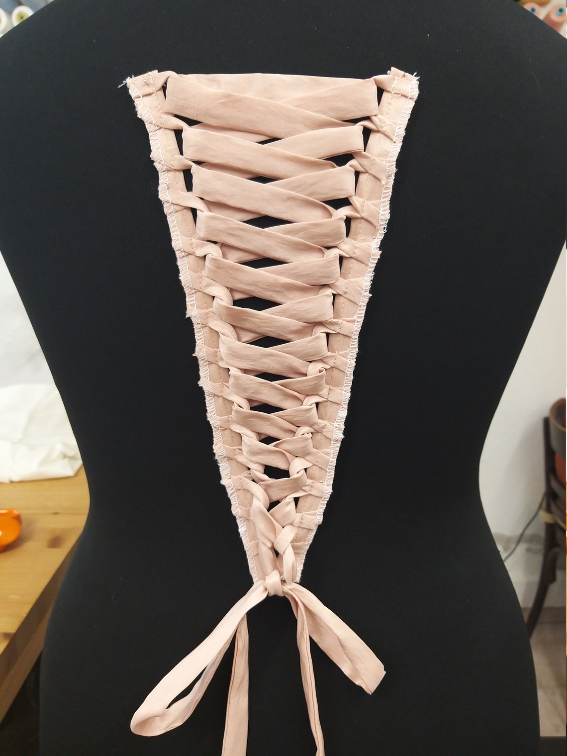 replacing a zipper with a corset back