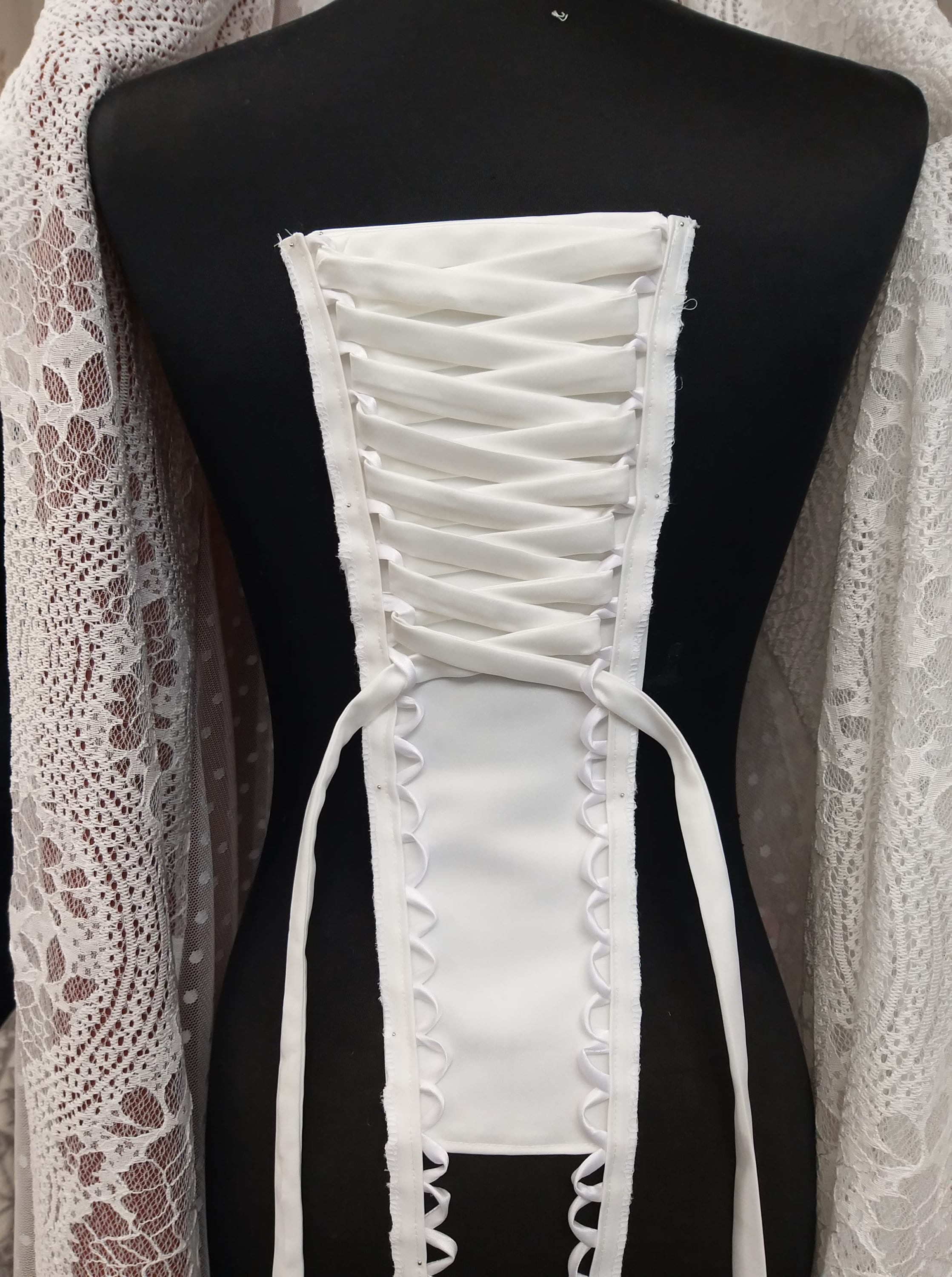 replace zipper with corset back