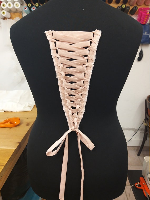 replace zipper with corset back