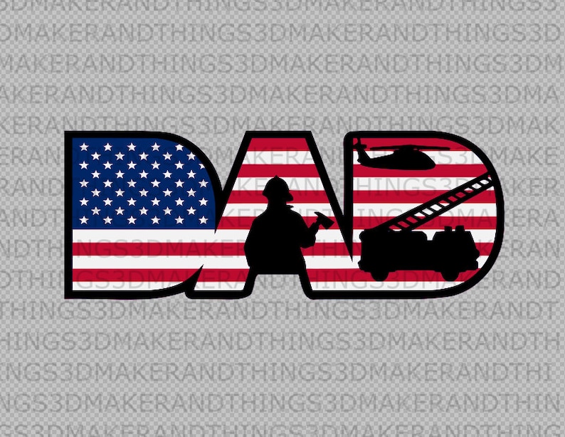 3D Layer Dad Paper Cardstock SVG PNG JPG files for Cut | Etsy