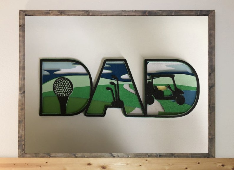 Download 3D Layer Dad Paper Cardstock SVG PNG JPG files for Cut | Etsy