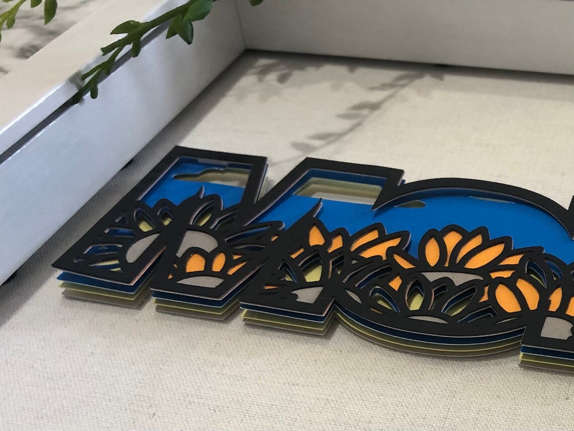 3D Layer Mom Paper Cardstock SVG PNG JPG Files for Cut Etsy