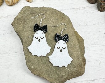 Glitter Ghost Earrings