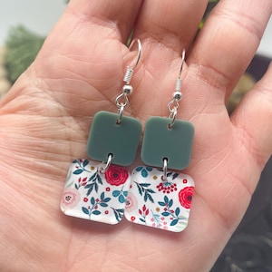 Acrylic Floral Earrings