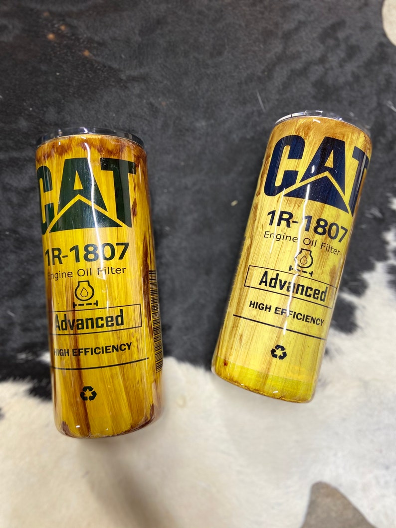 Mechanics oil filter inspired tumbler. Dirty tumbler. Fatty Etsy