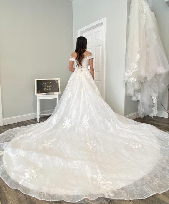 Ballgown Lace Wedding Dress| Sample Ballgown Lace Wedding Dress| Sample