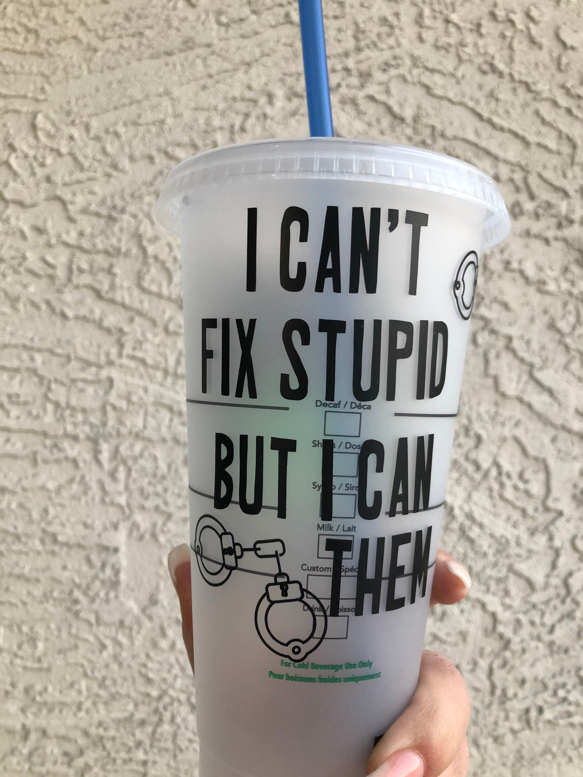 Thin Blue Line Reusable Cold Cup Etsy UK