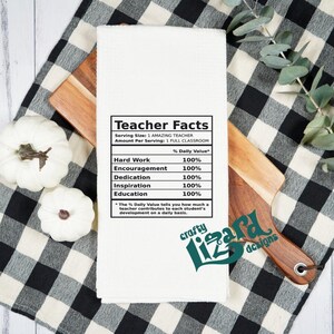 Teacher Gift Towel • Smart Cookie or Teacher Facts • Appreciation afbeelding 2