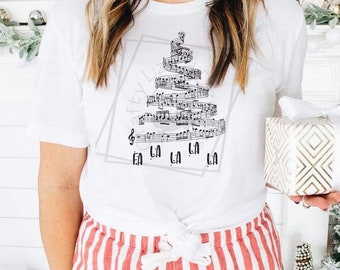 Fa La La La La Christmas Music Tree Top | Funny Holiday Music Lover Gift | Musical Christmas Top