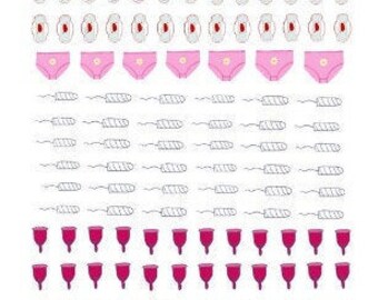 Period/Menstruation Planner Stickers
