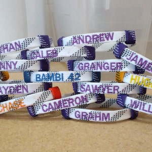 HOCKEY LACE WRISTBANDS (with team/player names!) Hockey gift for players, coaches, and fans.