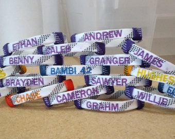 HOCKEY LACE WRISTBANDS (with team/player names!) Hockey gift for players, coaches, and fans.