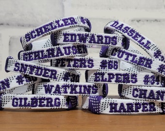 HOCKEY LACE WRISTBANDS (with team/player names!) Hockey gift for players, coaches, and fans.