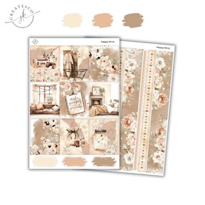 Vertical Weekly Kit || Happy Mind || Rose Gold Foil