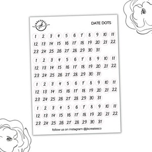 Date Dots || Foiled Stickers