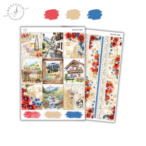 Vertical Weekly Kit || Summer Alps || Gold Foil