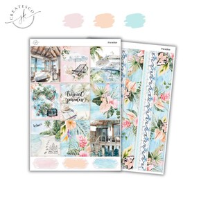 Vertical Weekly Kit || Paradise || Rose Gold Foil
