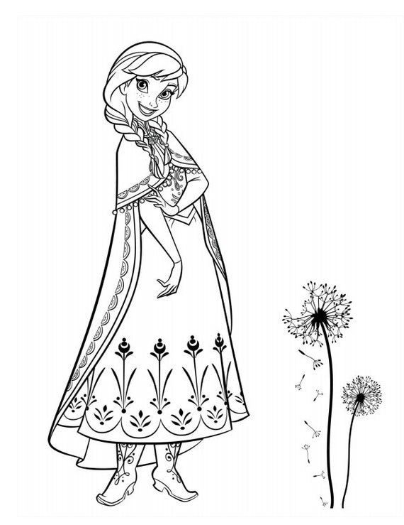 young anna coloring pages