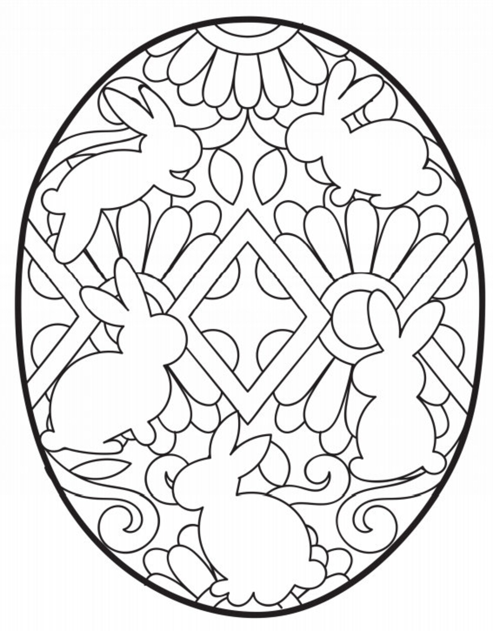 70 Easter Egg & Bunny Rabbit Mandala Digital Colouring Pages - Etsy Canada