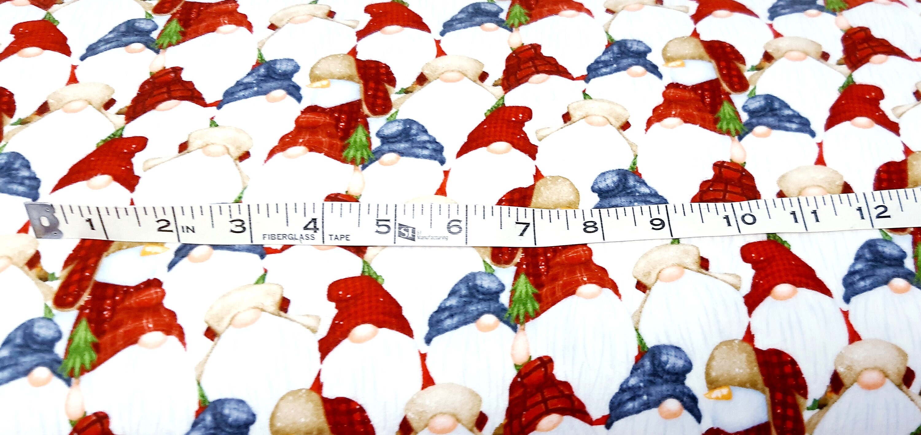 Gnome Fabric Flannel Gnome Fabric Novelty Fabric 100 Etsy