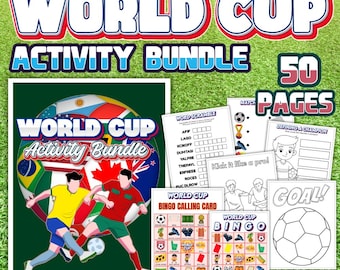 World Cup Activity Bundle - BINGO - Coloring Pages - Activities - Printable - Instant Download