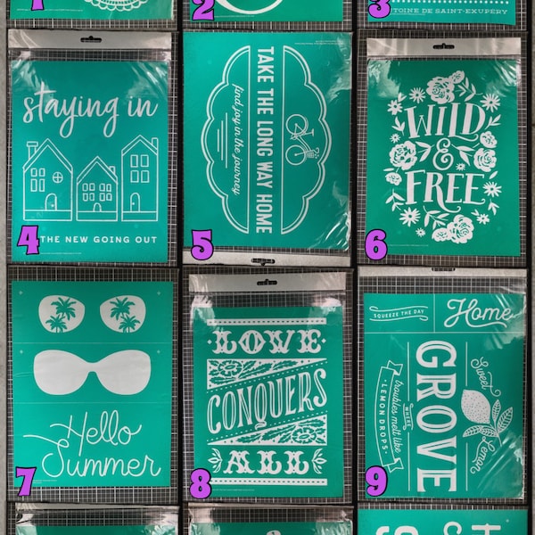 Chalk Couture Chalk Transfer Stencils - Size B (8-1/2x11) - RETIRED - EXCLUSIVE