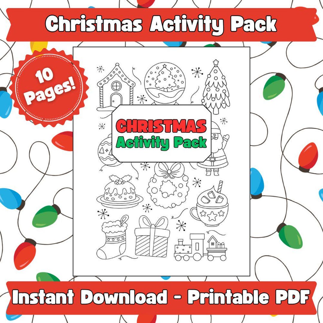 Christmas Activity Pack for Kids - Instant Download - Printable PDF - Etsy